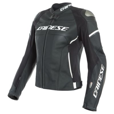 Dainese D-AIR RACING 3 LADY dámská kožená bunda černá/bílá vel.38